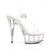 Pleaser - DELIGHT608 Sandaal met enkelband - Transparant/Zilverkleurig Product image